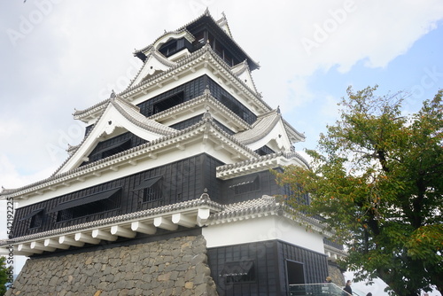 Kumamoto-jo or Kumamoto Castle in Kumamoto  Japan -                            