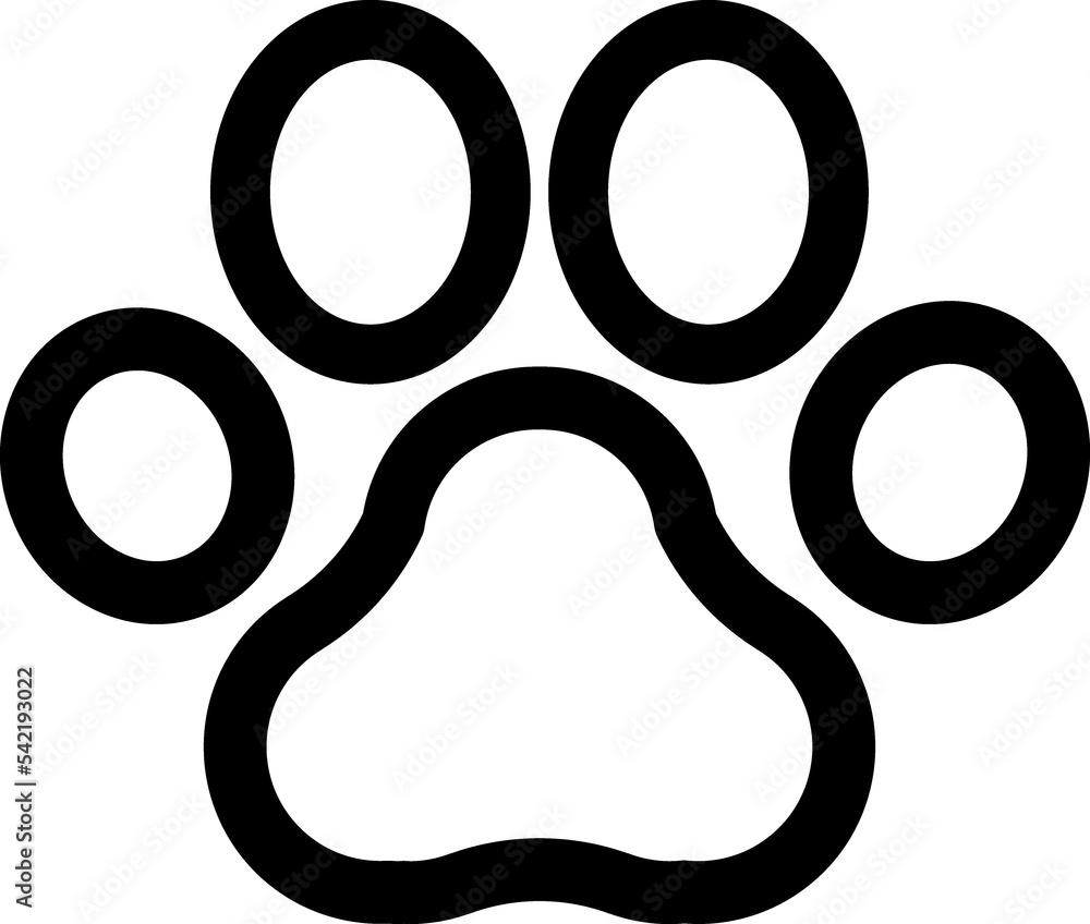 dog paw line icon dog paw line icon
