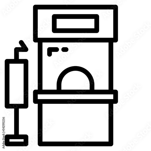 ticket office line icon style