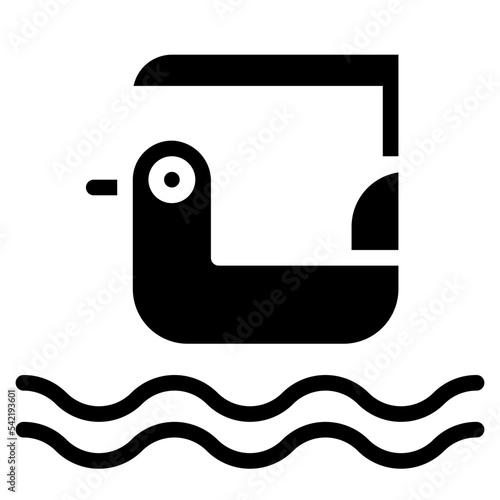 pedal boat glyph icon style
