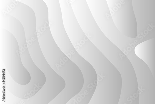 Abstract white grey tone paper cut wave curve with blank space design modern background vector illustration.
