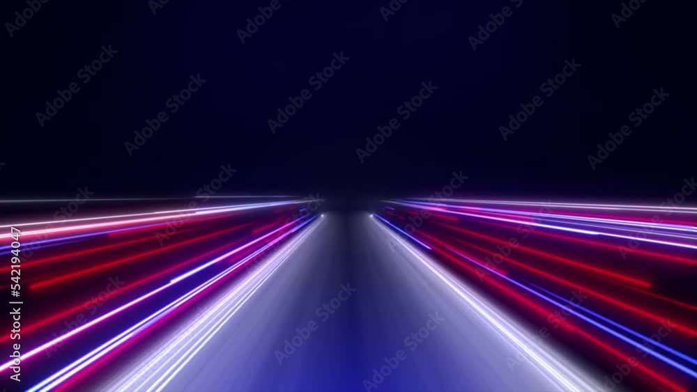 Speed way.Light and stripes moving fast.Technology and science background. 