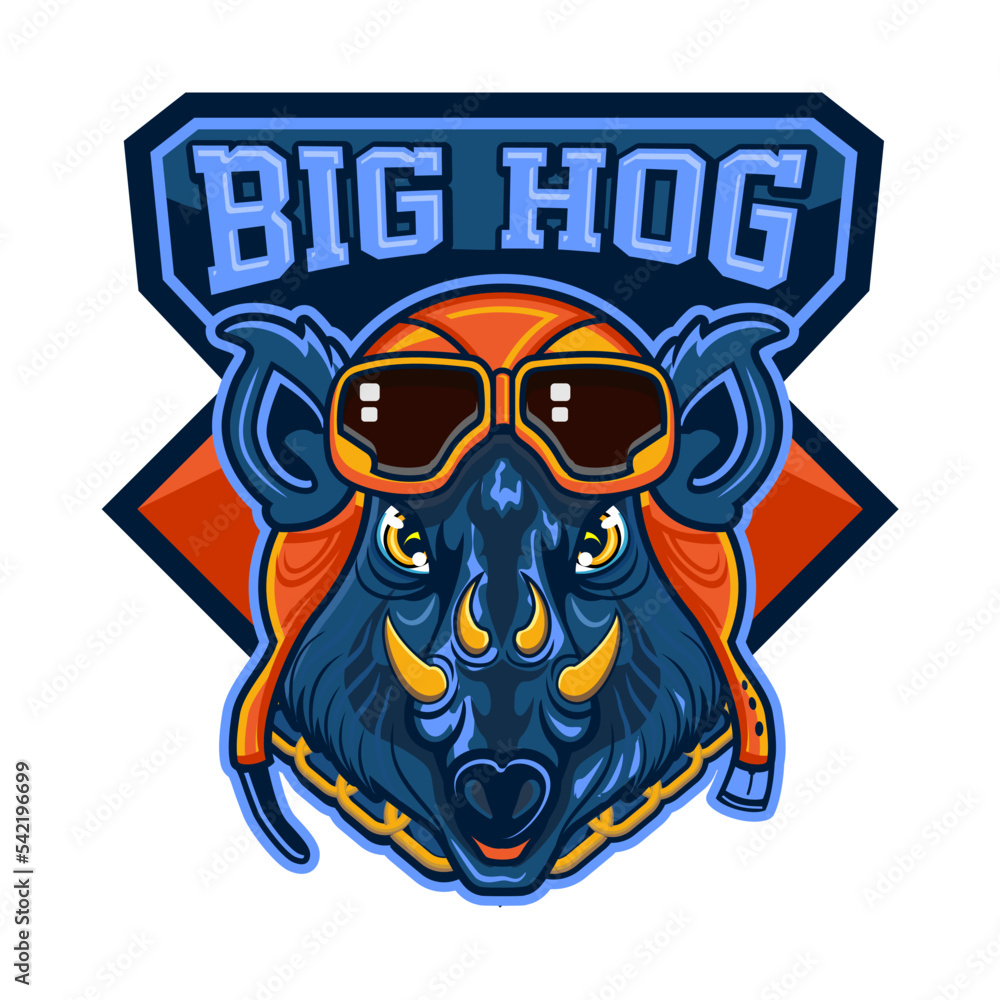 Naklejka premium The Big Hog Mascot