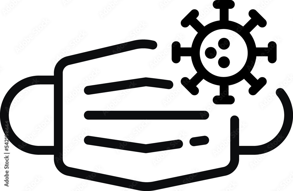 Coronavirus, using mask line icon