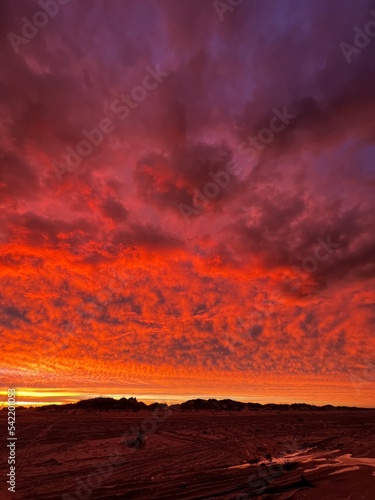 sunset in the desert