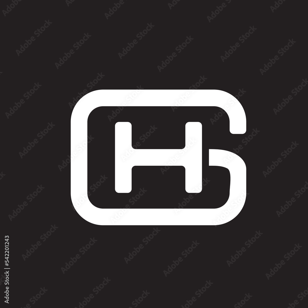 Initial Letter Gh Hg Logo Vector Stock Vector , logo letter gh combination 