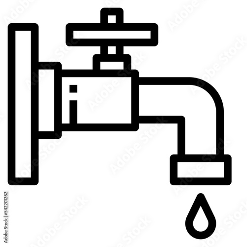 faucet line icon style