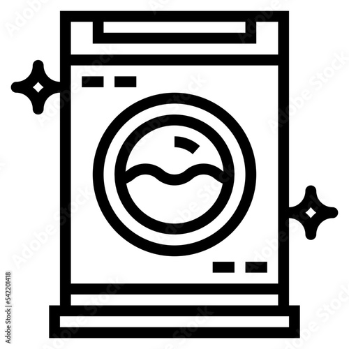 washing machine line icon style