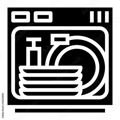 dishwasher glyph icon style