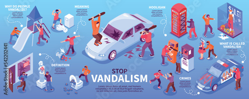 Hooligans Isometric Infographics