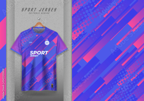 Fabric pattern design for sports t-shirts, soccer jerseys, running jerseys, jerseys, gym jerseys, purple.