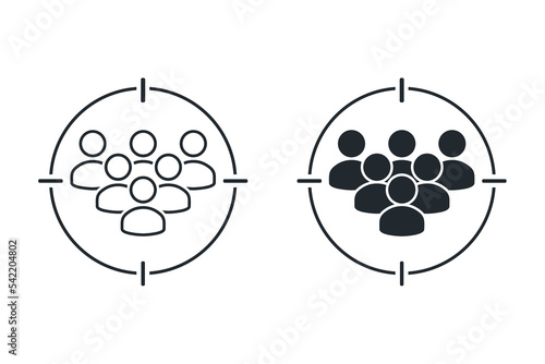 Target audience icon. Illustration	vector