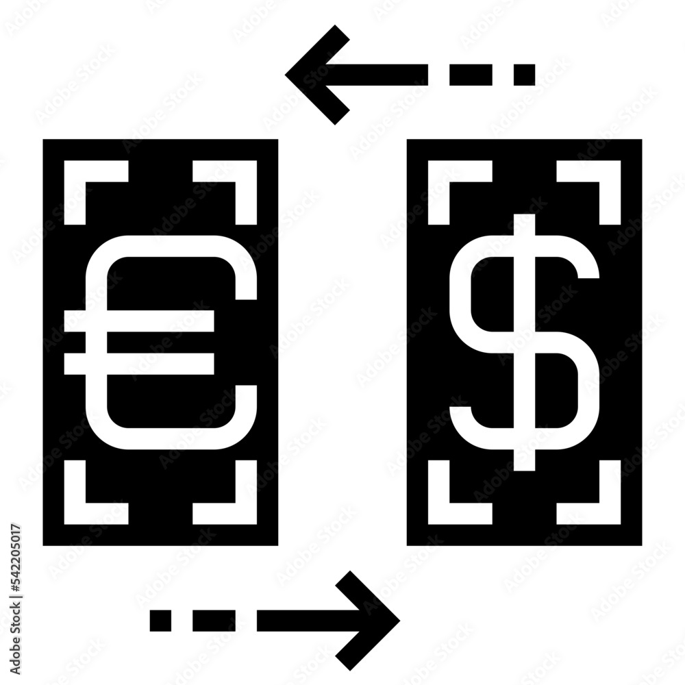exchange glyph icon style exchange glyph icon style