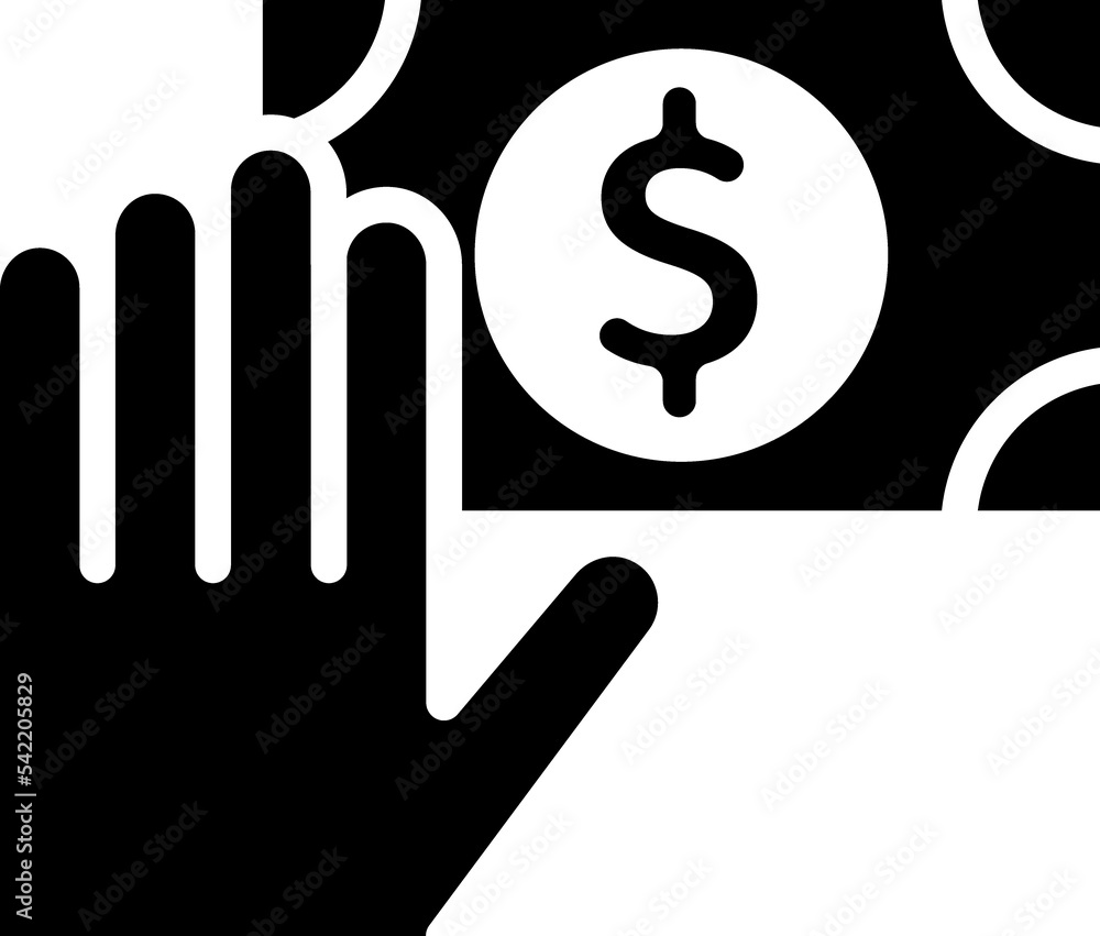 Money, currency, dollar black glyph symbol Money, currency, dollar black glyph symbol