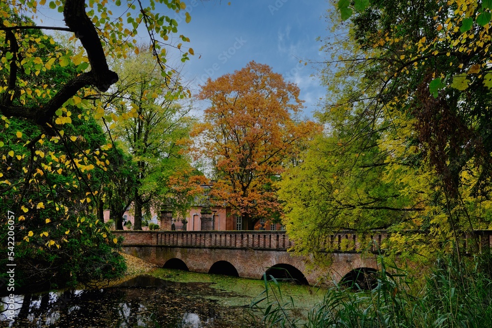 Obraz premium Herbst im Stadtpark mit vielen bunten Farbe