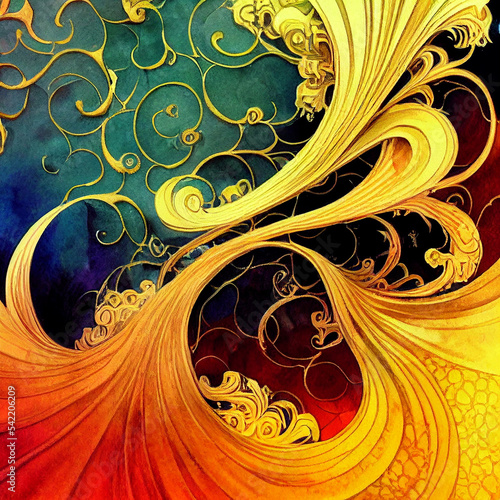swirling magnificent fractalesque rococo patterns