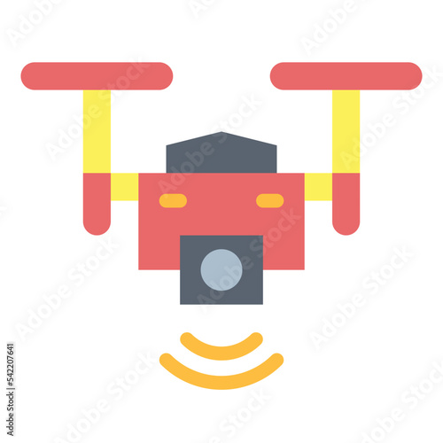 drone flat icon style