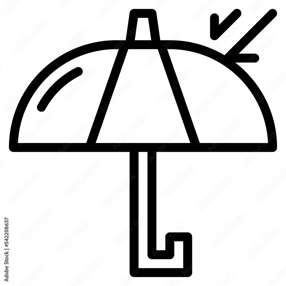 umbrella line icon style umbrella line icon style