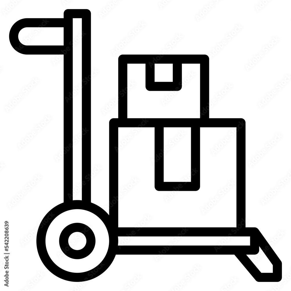 trolley line icon style trolley line icon style