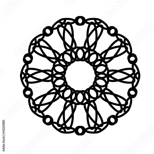 Template for laser cutting wall clock. Vector maket	
