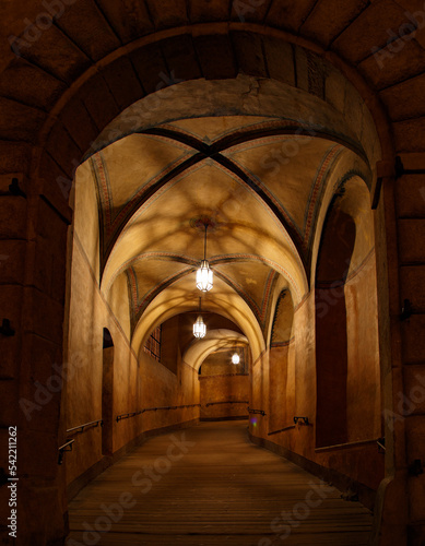 night view to Cesky Krumlov castle - Czech republic