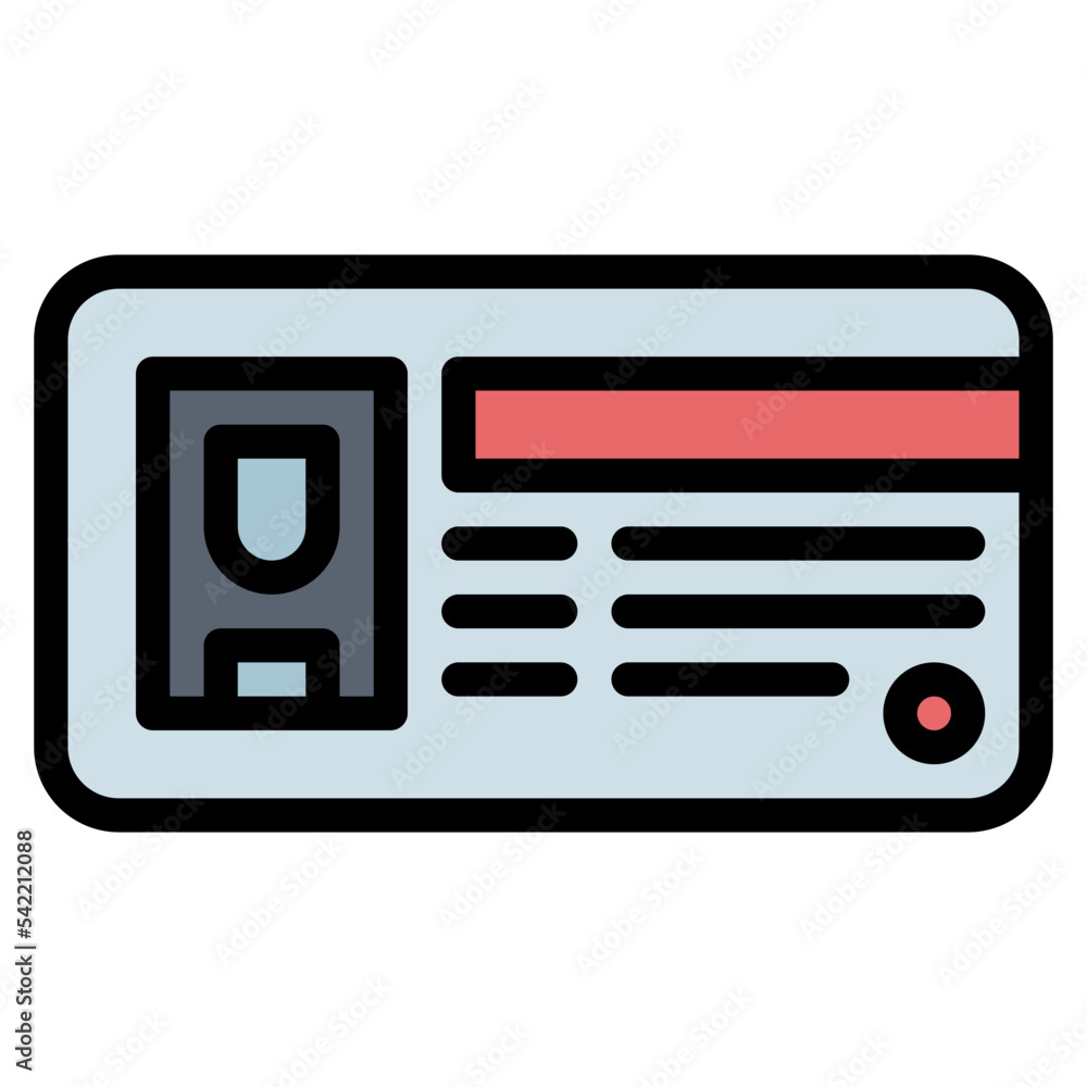 id card filled outline icon style id card filled outline icon style
