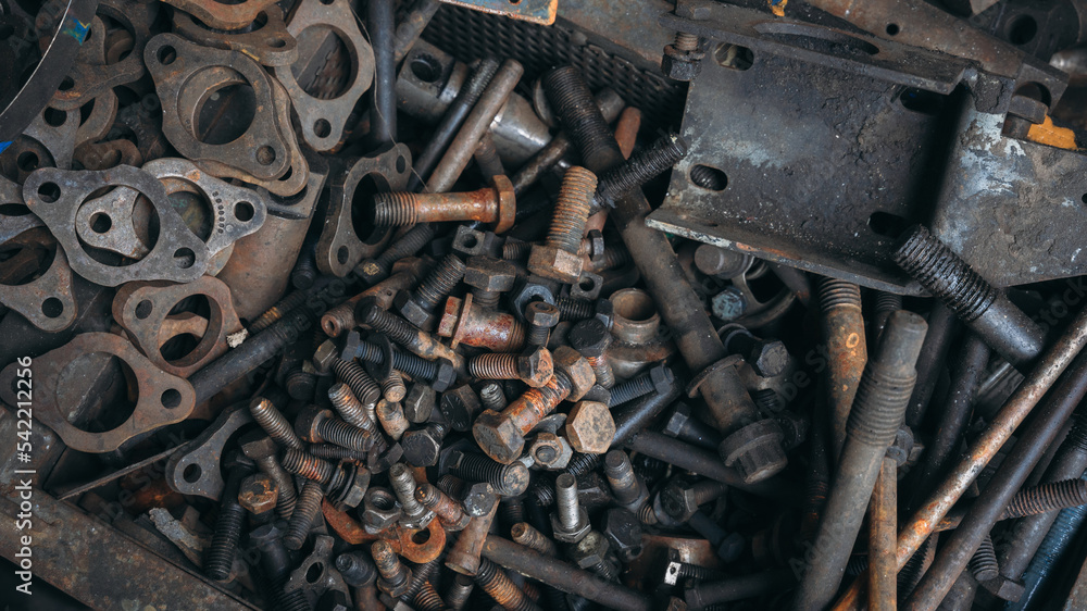 Old metal elements of mechanical in train for industrial background. Old metal elements of mechanical in train for industrial background.