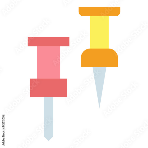 push pin flat icon style