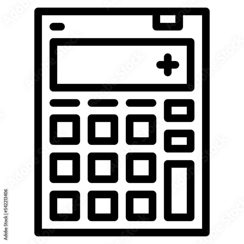 calculator line icon style