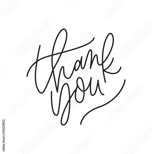 Thank You Text Calligraphy Design