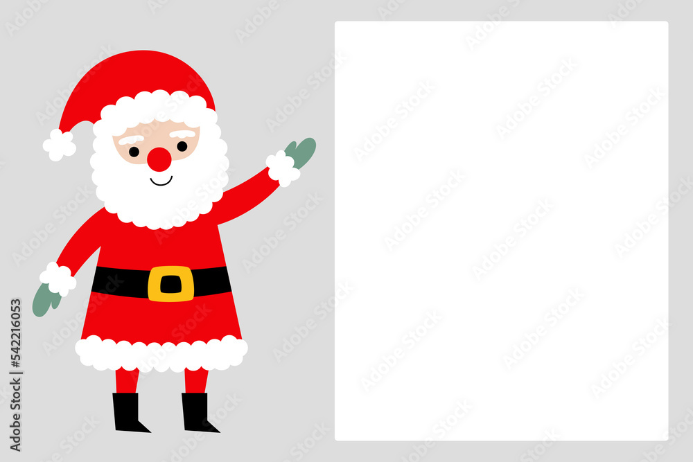 Christmas vector illustration with Santa Claus and blank space for text Christmas vector illustration with Santa Claus and blank space for text