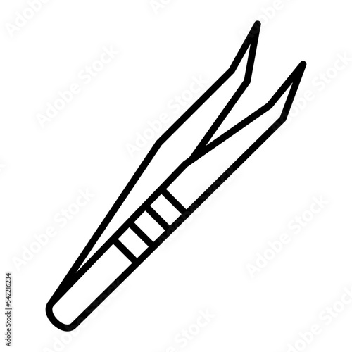 Tweezers Line Icon