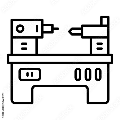 Lathe Line Icon