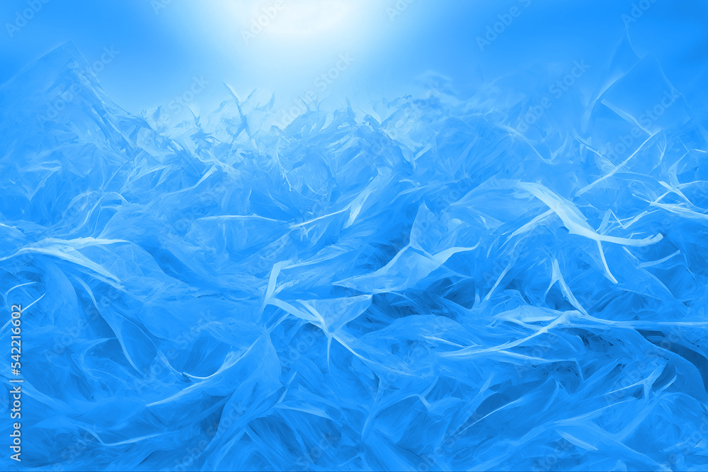 Fototapeta premium Blue background texture, wavy pattern design , icy windy and curvy illustration winter art 
