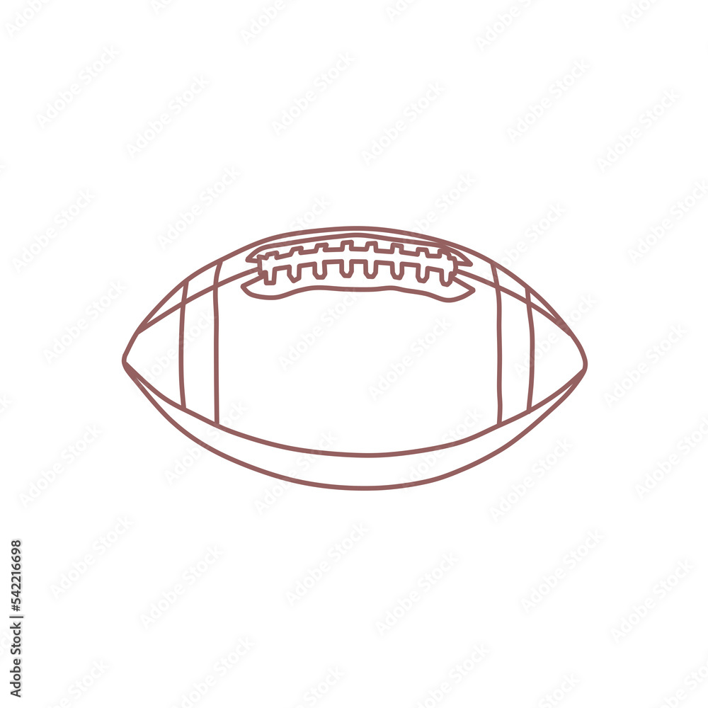 Food ball sport line art illustration