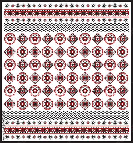 Sindhi Dress Design and Ajrak Pattern Design