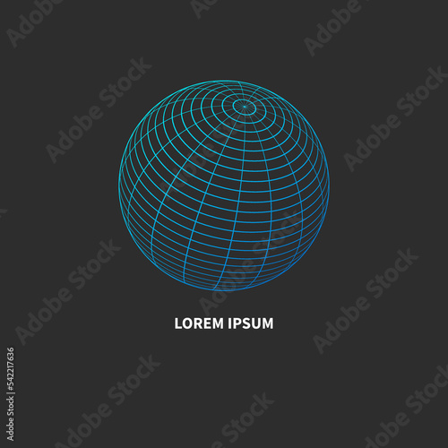 Grid planet, communication logo