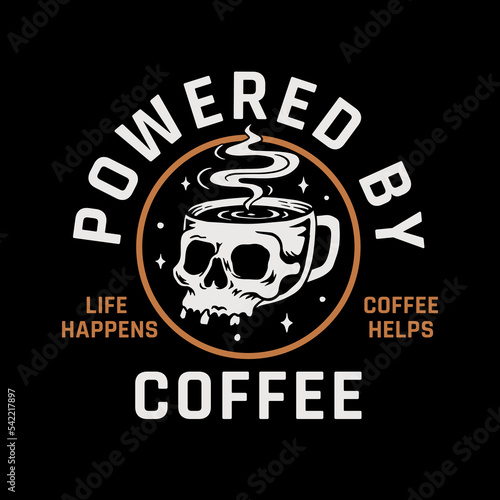 Coffee design. Hand-drawn vector graphics for t-shirt prints, posters and other uses.
