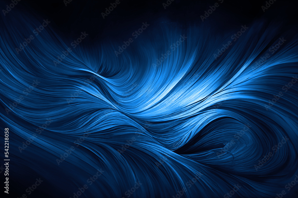 Obraz premium Blue background texture, wavy sea color pattern , icy windy and curvy illustration winter art