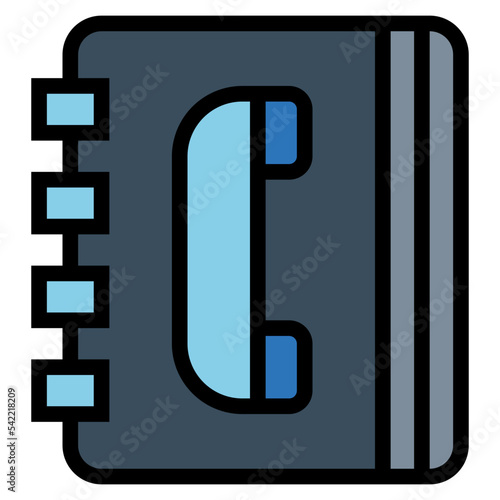 phonebook filled outline icon style
