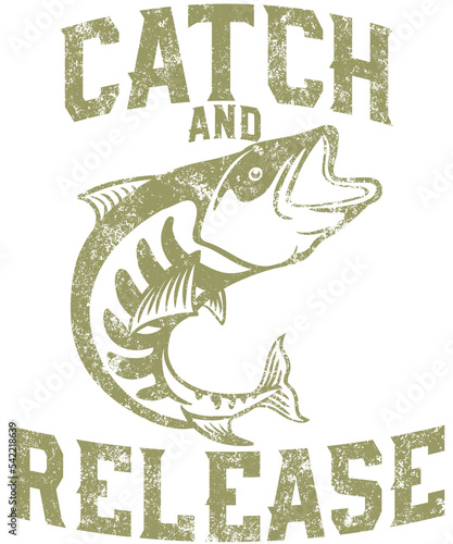 Fishing distressed illustration t-shirt design