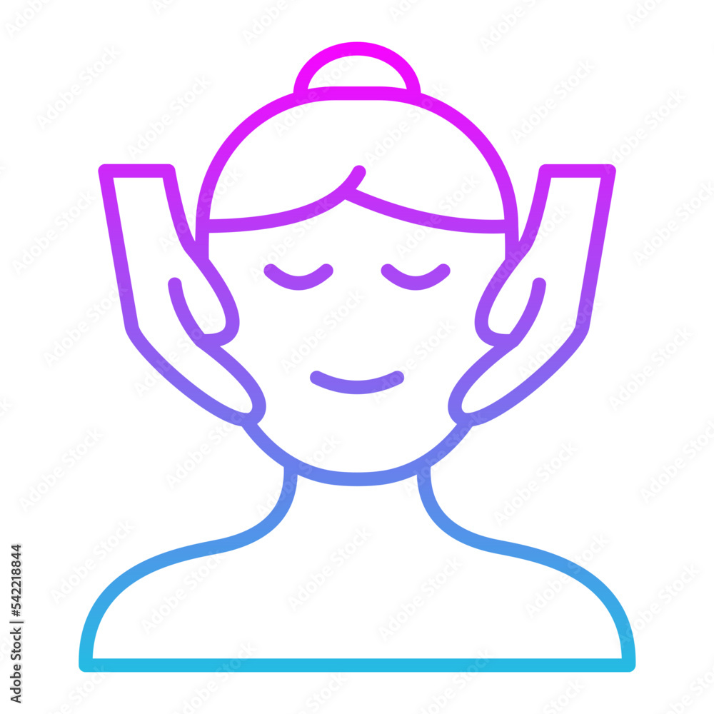Massage Line Gradient Icon Massage Line Gradient Icon