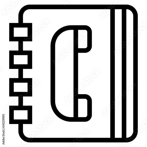 phonebook line icon style