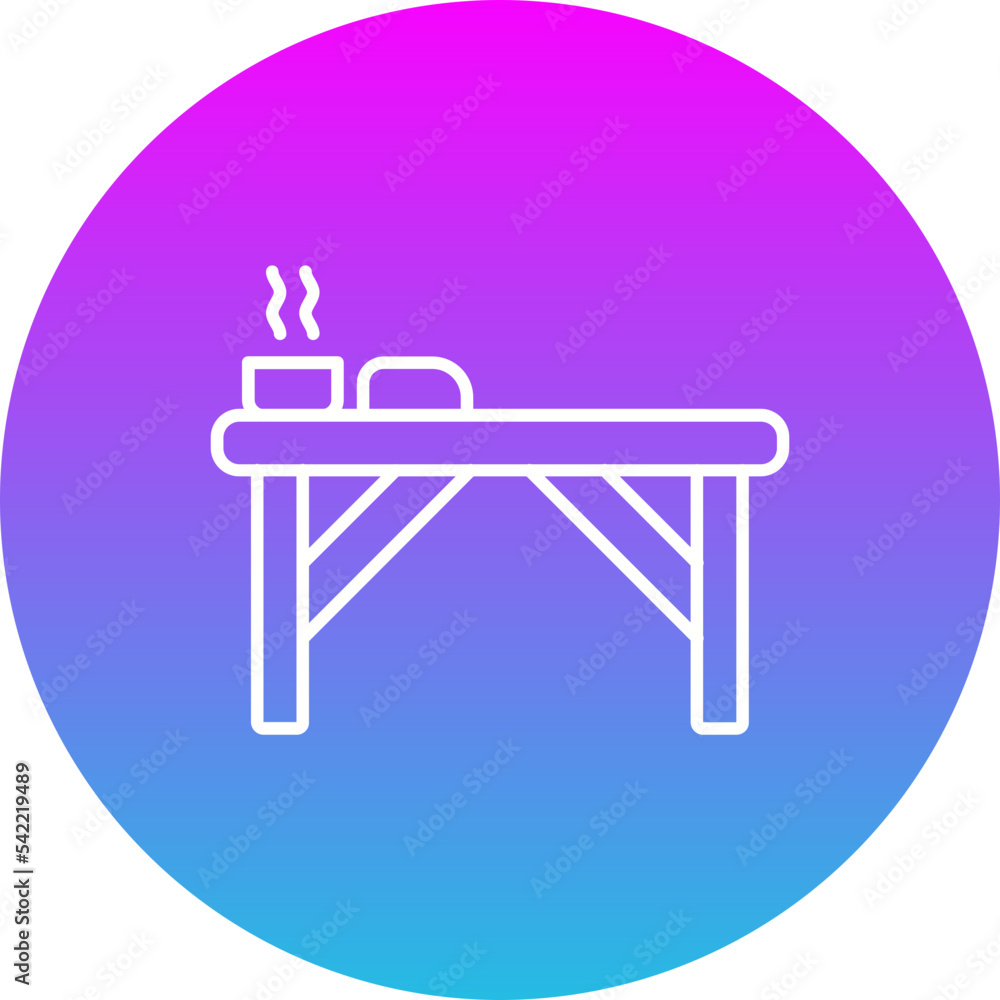 Spa Bed Gradient Circle Line Inverted Icon Spa Bed Gradient Circle Line Inverted Icon