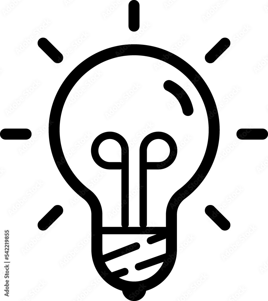 Idea line icon. Light bulb