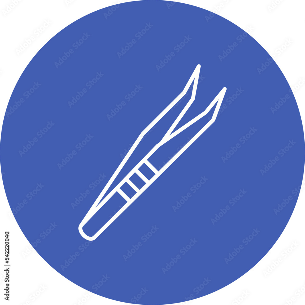 Tweezers Multicolor Circle Line Inverted Icon Tweezers Multicolor Circle Line Inverted Icon
