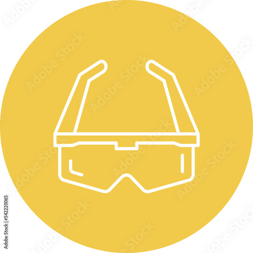 Safety Glasses Multicolor Circle Line Inverted Icon