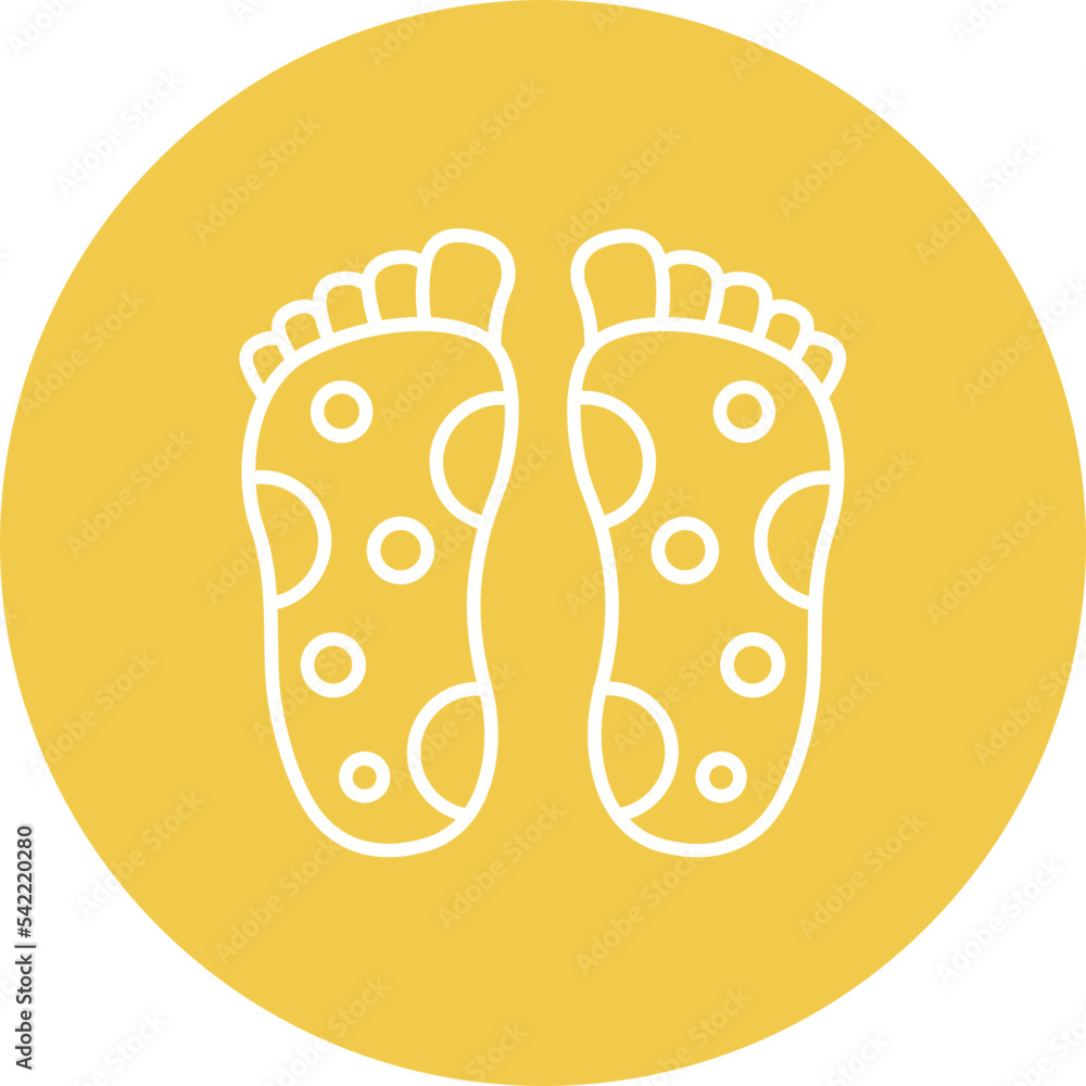 Reflexology Multicolor Circle Line Inverted Icon Reflexology Multicolor Circle Line Inverted Icon