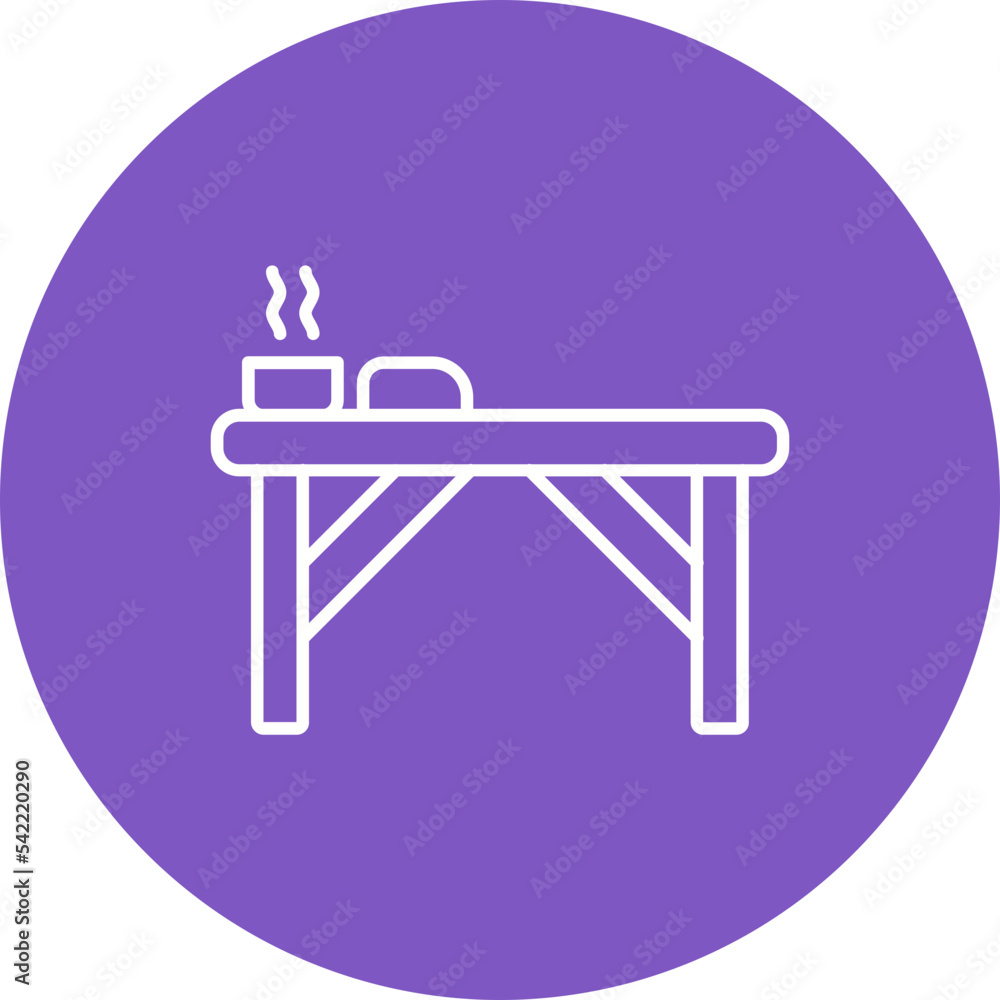 Spa Bed Multicolor Circle Line Inverted Icon Spa Bed Multicolor Circle Line Inverted Icon