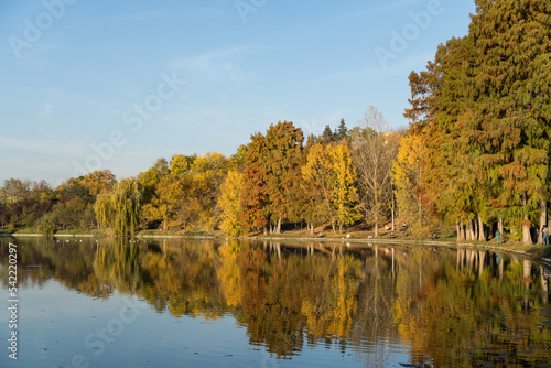 autumn in the park  Tineretului Park  Bucharest City  Romania 